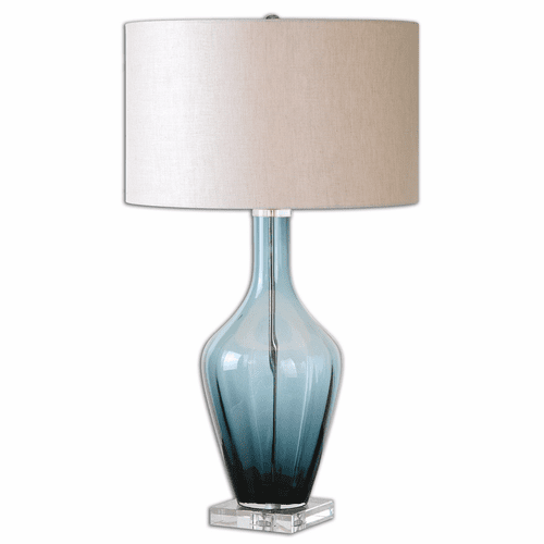 Uttermost Hagano Blue Glass Table Lamp - 26191-1