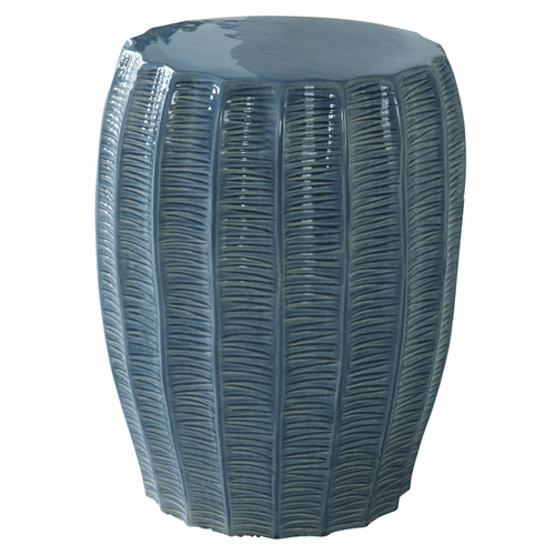 Uttermost Harbor Aque Blue Garden Stool - 25154