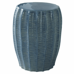 Uttermost Harbor Aque Blue Garden Stool - 25154