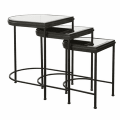 Uttermost India Black Nesting Tables Set Of 3 - 24965