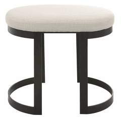 Uttermost Infinity Accent Stool - Black - 23697