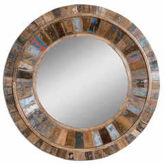 Uttermost Jeremiah Round Wood Mirror - 04017