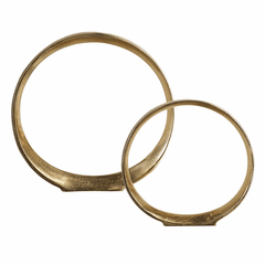Uttermost Jimena Gold Ring Sculptures Set/2 - 18961