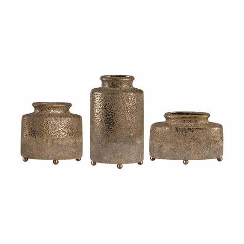 Uttermost Kallie Metallic Golden Vessels Set Of 3 - 18924