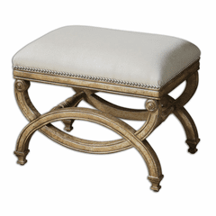 Uttermost Karline Natural Linen Small Bench - 23052