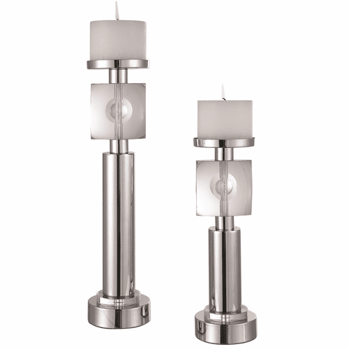 Uttermost Kyrie Nickel Candleholders, Set/2 - 17560