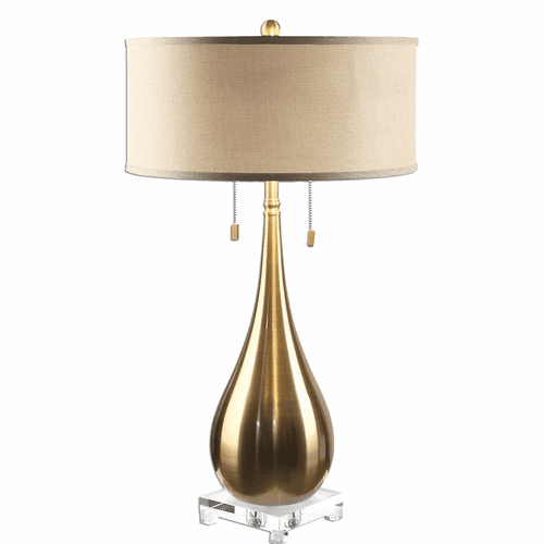 Uttermost Lagrima Brushed Brass Lamp - 27048-1