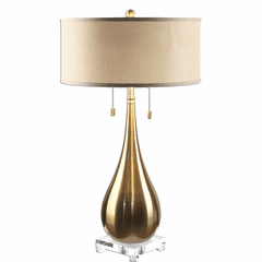Uttermost Lagrima Brushed Brass Lamp - 27048-1