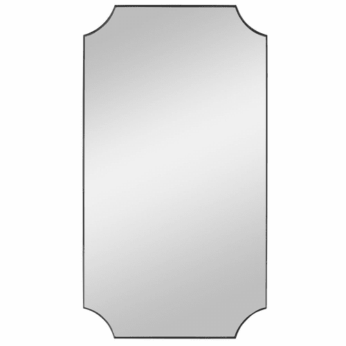 Uttermost Lennox Black Scalloped Corner Mirror - 09709