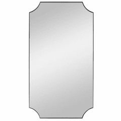 Uttermost Lennox Black Scalloped Corner Mirror - 09709