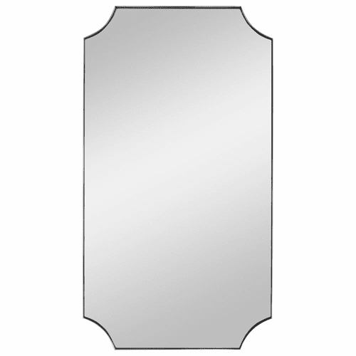 Uttermost Lennox Nickel Scalloped Corner Mirror - 09710