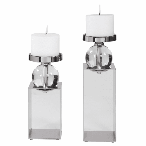 Uttermost Lucian Nickel Candleholders, Set/2 - 17561