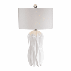 Uttermost Malena Glossy White Table Lamp - 26204 Uttermost Malena Glossy White Table Lamp - 26204
