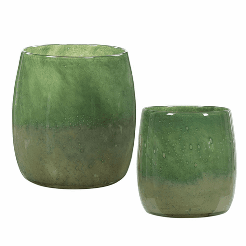 Uttermost Matcha Green Glass Vases Set Of 2 - 17845