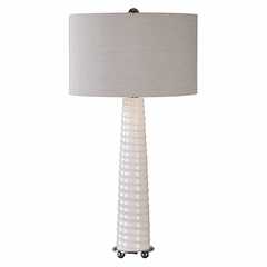Uttermost Mavone Gloss White Table Lamp - 27135-1 Uttermost Mavone Gloss White Table Lamp - 27135-1