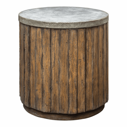 Uttermost Maxfield Wooden Drum Accent Table - 25779