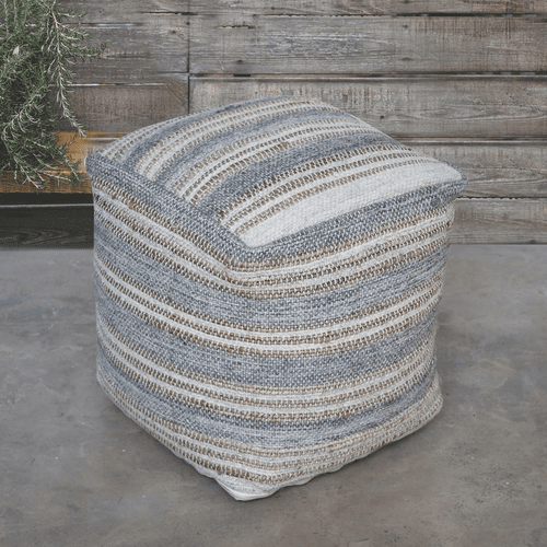 Uttermost Mesick Handwoven Pouf - Gray - 23967