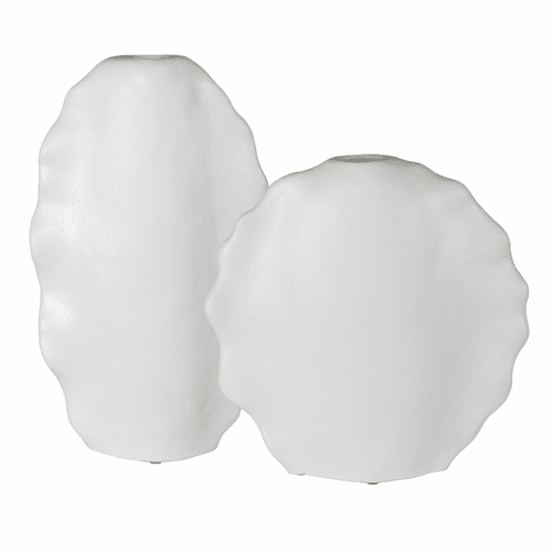 Uttermost Modern Vases Set Of 3 - White - 17963