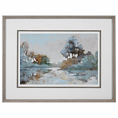 Uttermost Morning Lake Watercolor Framed Print - 41418