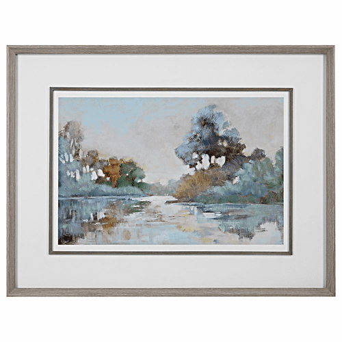 Uttermost Morning Lake Watercolor Framed Print - 41418