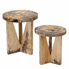 Uttermost Nadette Natural Nesting Tables (Set Of 2) - 25496