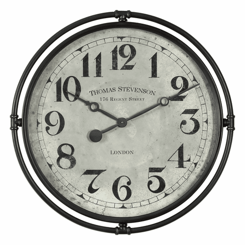 Uttermost Nakul Industrial Wall Clock - 06449