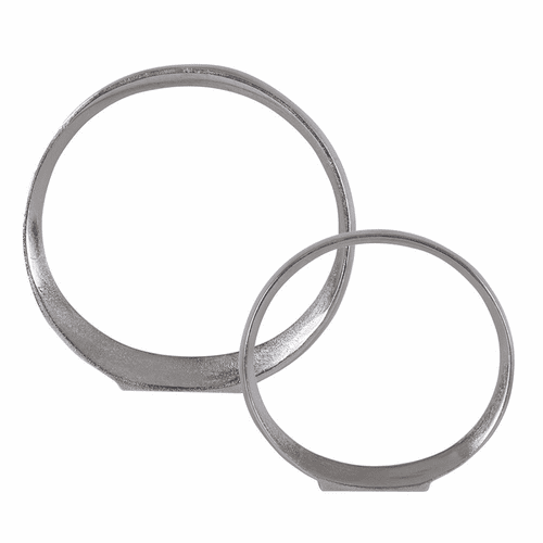 Uttermost Orbits Nickel Ring Sculptures Set Of 2 - 17985