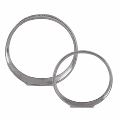 Uttermost Orbits Nickel Ring Sculptures Set Of 2 - 17985