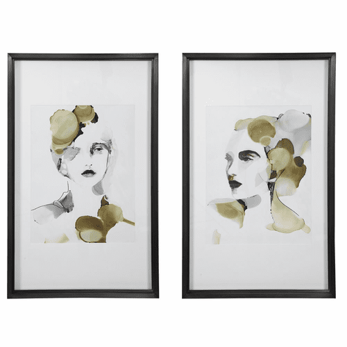 Uttermost Organic Portrait Framed Prints (Set Of 2) - 45097