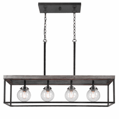 Uttermost Pearsall 4 Light Industrial Island Light - 21330 Uttermost Pearsall 4 Light Industrial Island Light - 21330