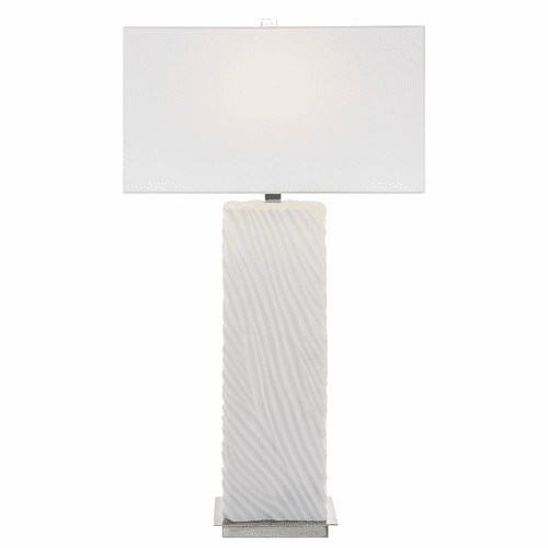 Uttermost Pillar White Marble Table Lamp - 30066