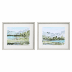 Uttermost Plein Air Reservoir Watercolor Prints Set Of 2 - 33719