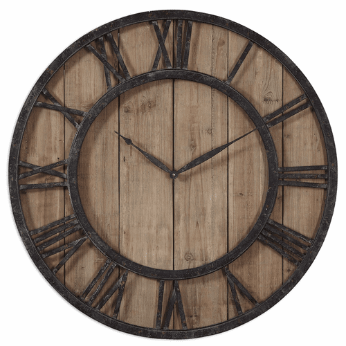 Uttermost Powell Wooden Wall Clock - 06344