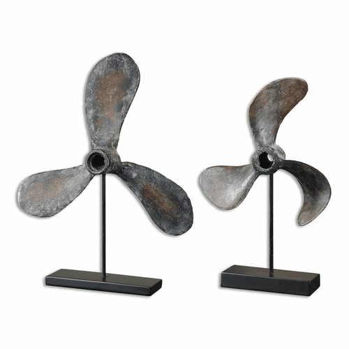 Uttermost Propellers Rust Sculptures Set Of 2 - 19947
