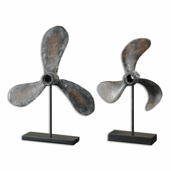Uttermost Propellers Rust Sculptures Set Of 2 - 19947