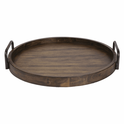 Uttermost Reine Round Wooden Tray - 18749