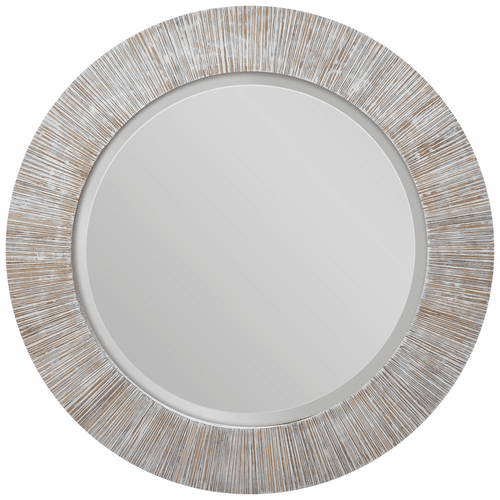 Uttermost Repose Round Mirror - Whitewash - 09785