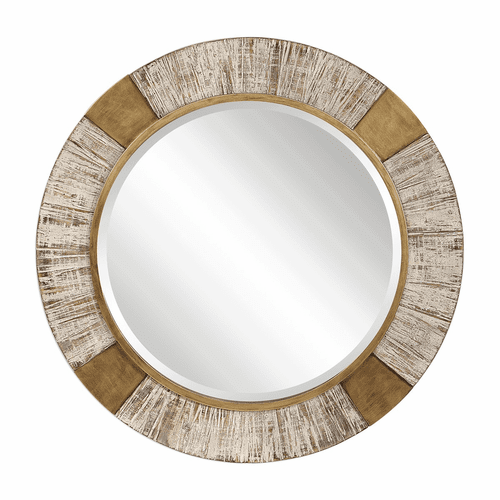 Uttermost Reuben Gold Round Mirror - 09478