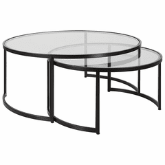 Uttermost Rhea Black Nesting Coffee Tables S/2 - 25190