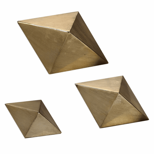 Uttermost Rhombus Champagne Accents Set Of 3 - 20007