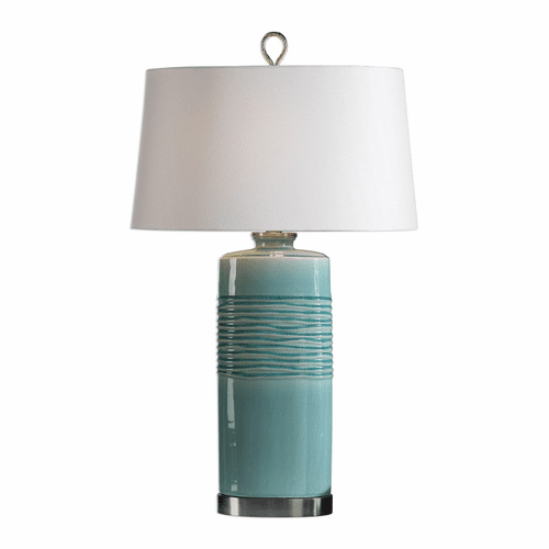 Uttermost Rila Distressed Teal Table Lamp - 27569