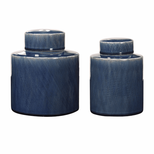 Uttermost Saniya Blue Containers, S/2 - 18989