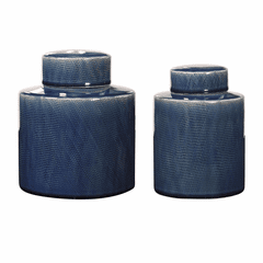 Uttermost Saniya Blue Containers, S/2 - 18989