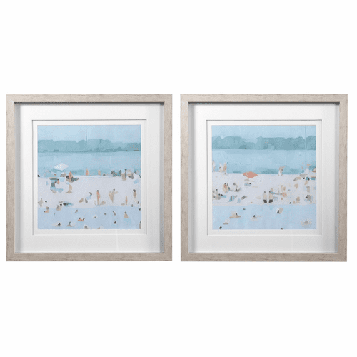 Uttermost Sea Glass Sandbar Framed Prints, Set/2 - 33695