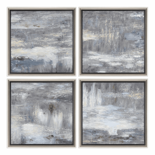 Uttermost Shades Of Gray Hand Painted Art Set Of 4 - 34366
