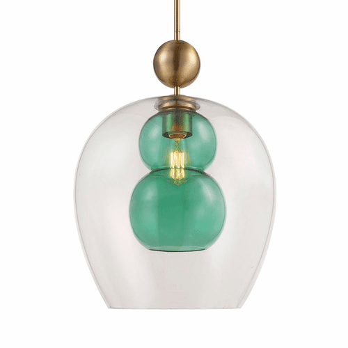 Uttermost Shamrock 1-LT Glass Pendant - Shamrock Green - 21561