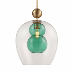 Uttermost Shamrock 1-LT Glass Pendant - Shamrock Green - 21561