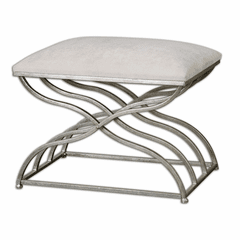 Uttermost Shea Satin Nickel Small Bench - 23091