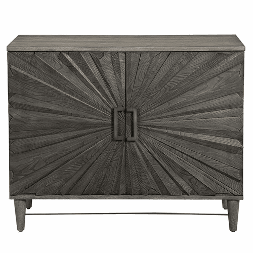 Uttermost Shield Gray Oak 2 Door Cabinet - 25085