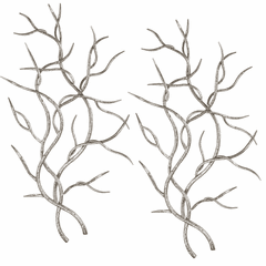 Uttermost Silver Branches Wall Art Set Of 2 - 04053